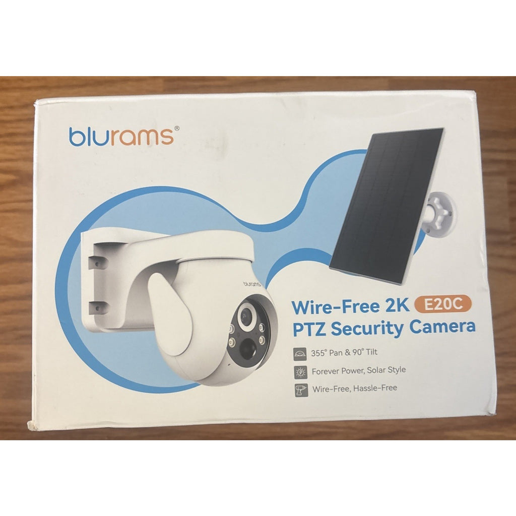 blurams 2K Solar Outdoor Wireless Camera 360° PTZ Security Cam Auto Track Color
