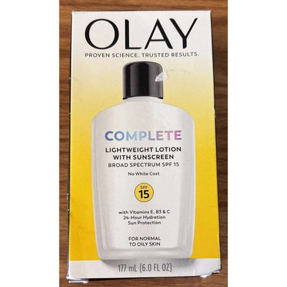 Olay COMPLETE Lightweight 24hr Moisturizer SPF 15 Normal to Oily Skin 6oz 07/27