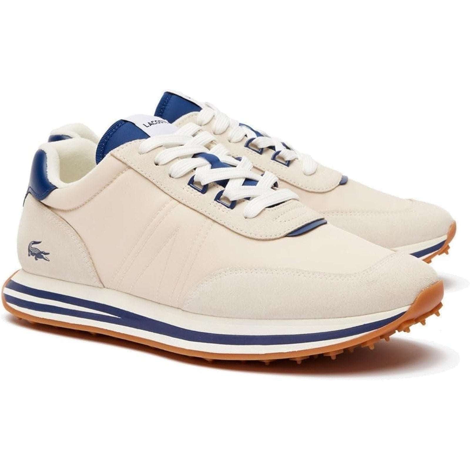 Lacoste L-Spin 223 1 SMA 746SMA0005 Off-White Navy Streetwear Mens Sneakers 11.5