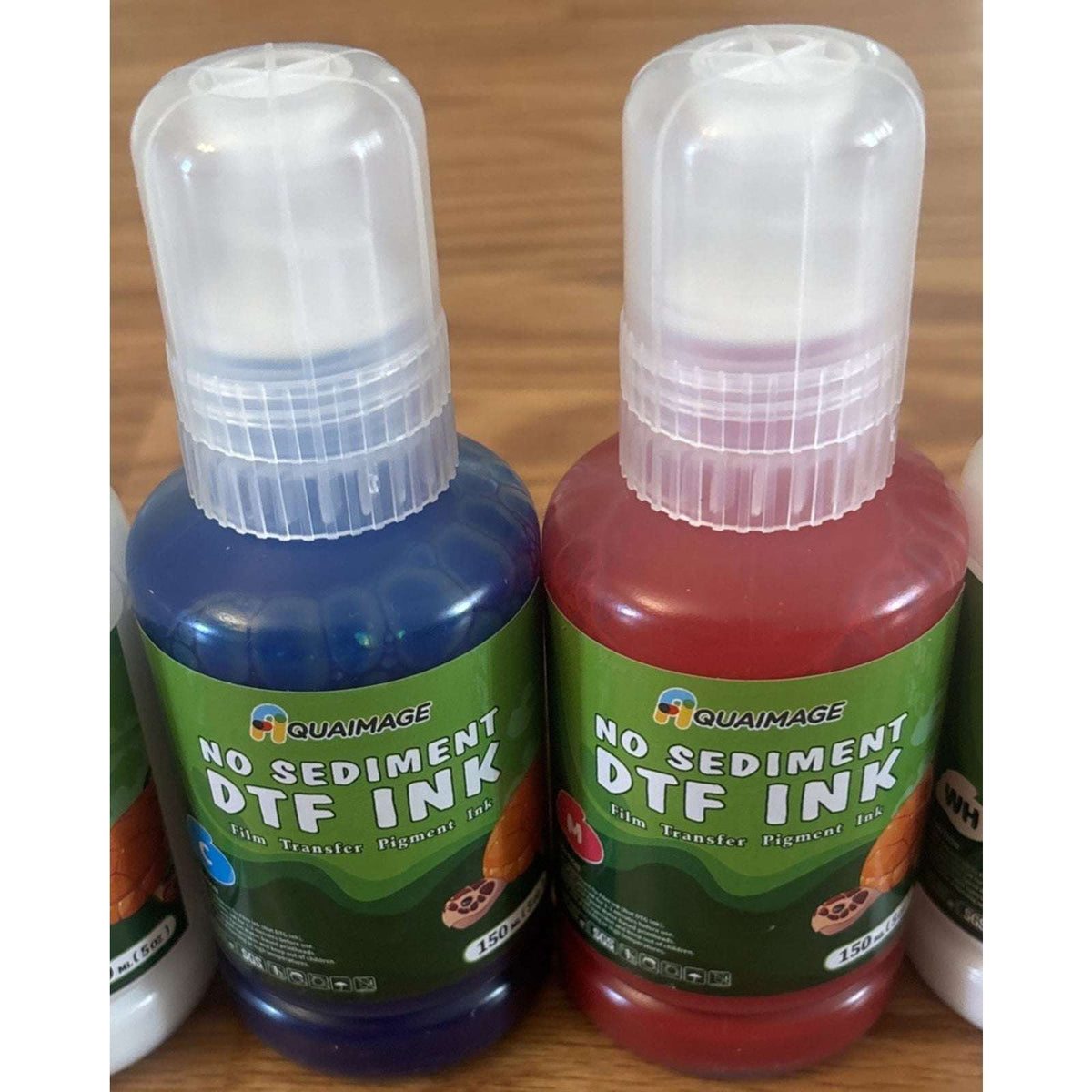 AquaImage DTF Ink Set 6PC 150ml ea. for Epson L1800 L805 R1390 DX5 DX7 2xW+CMYBK