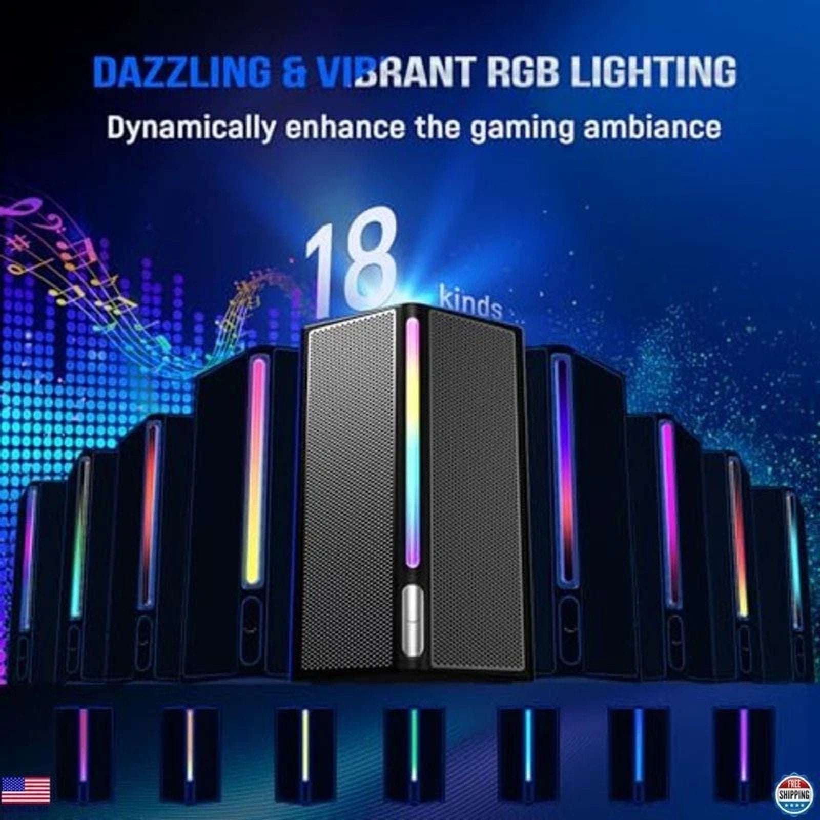 FIFINE AmpliGame A22 RGB Speaker System with Subwoofer - Gaming Sound Control