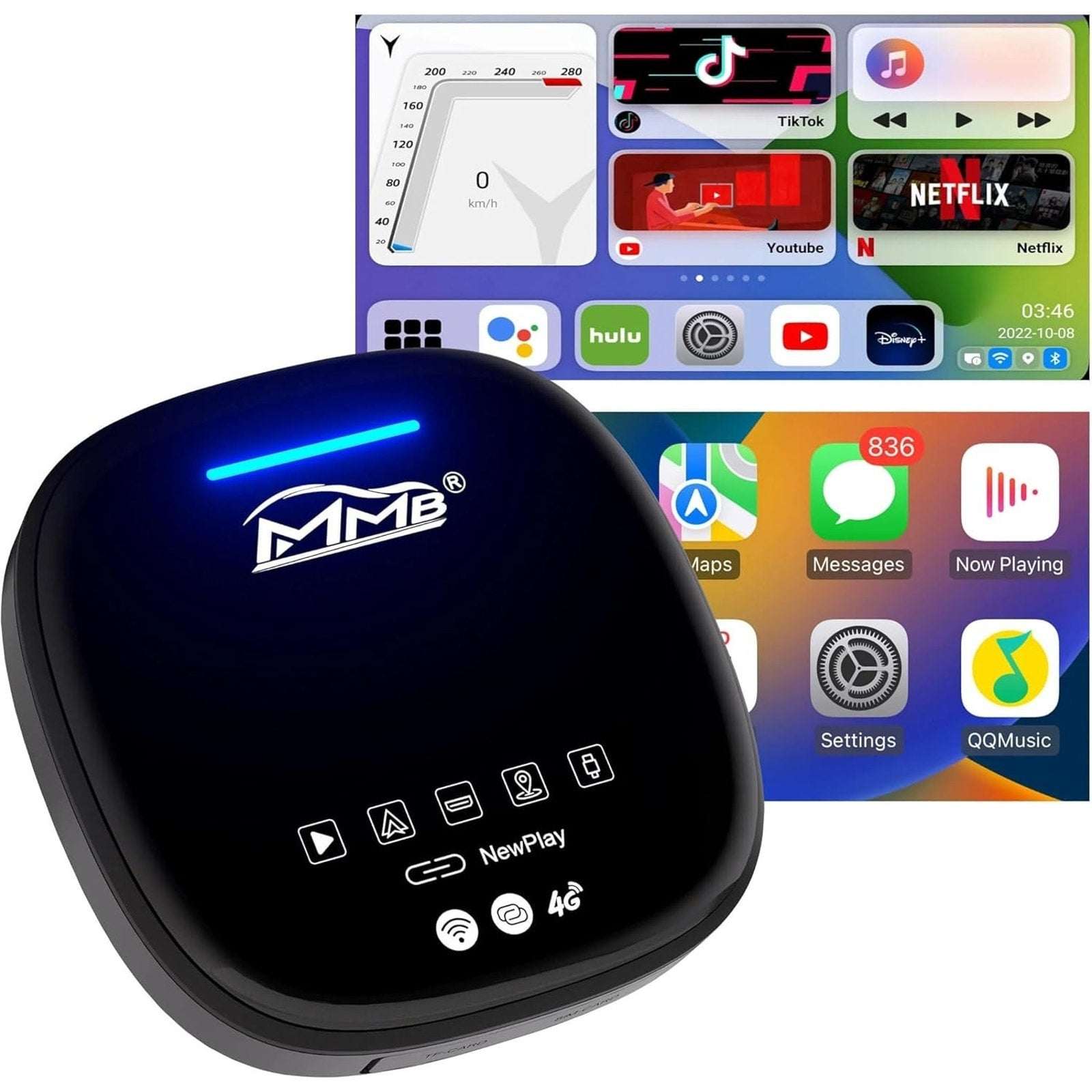 MMB MAX 2.0 Universal Android 10.0 CarPlay 5G 8-Core Multimedia Video AI Box