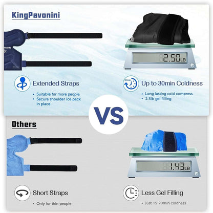 Adjustable Shoulder Gel Ice Pack Cold Therapy Wrap Pain Relief Injuries Reusable