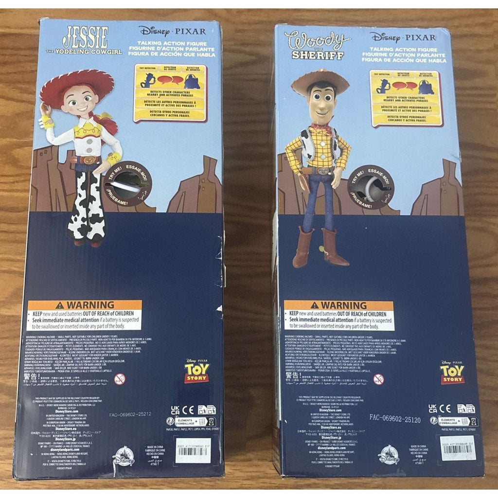 Disney Pixar Toy Story Talking Woody's Roundup Woody & Jessie Cowgirl Doll 15''