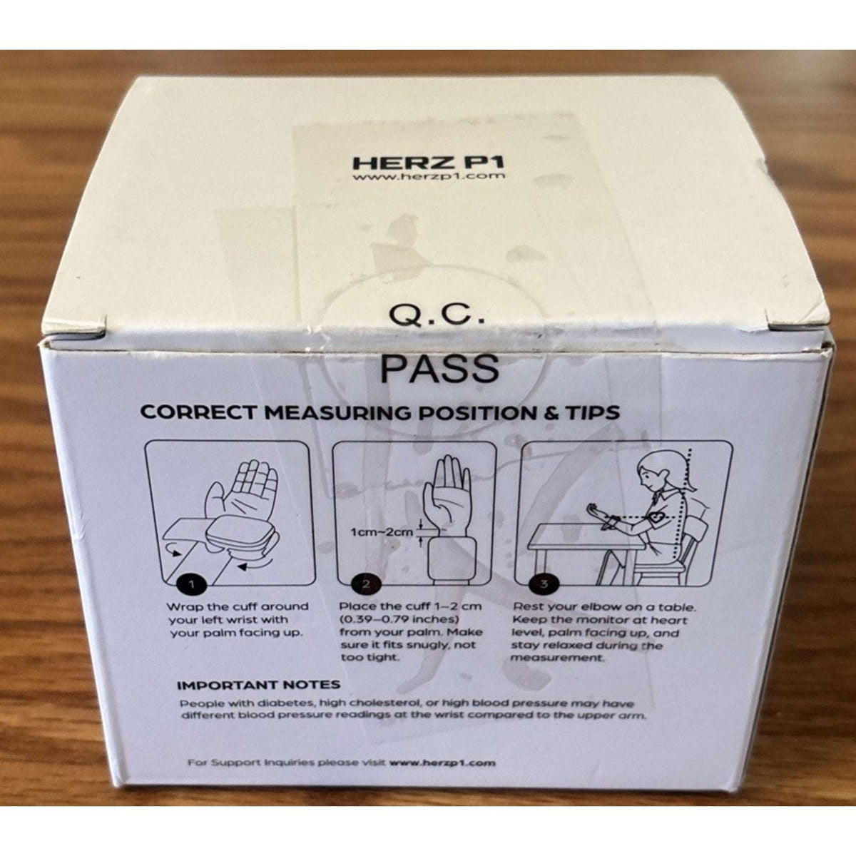 HERZ P1 Smart BPM Wireless Wrist Blood Pressure Monitor LCD, Dual User FC-BP201