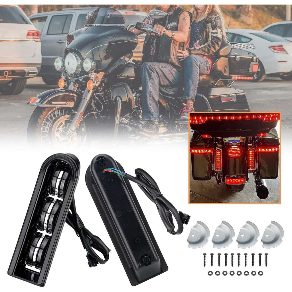 VG MOTO Saddlebag Filler LED Lights w/ Clear Lens for Harley Touring 2014-2022