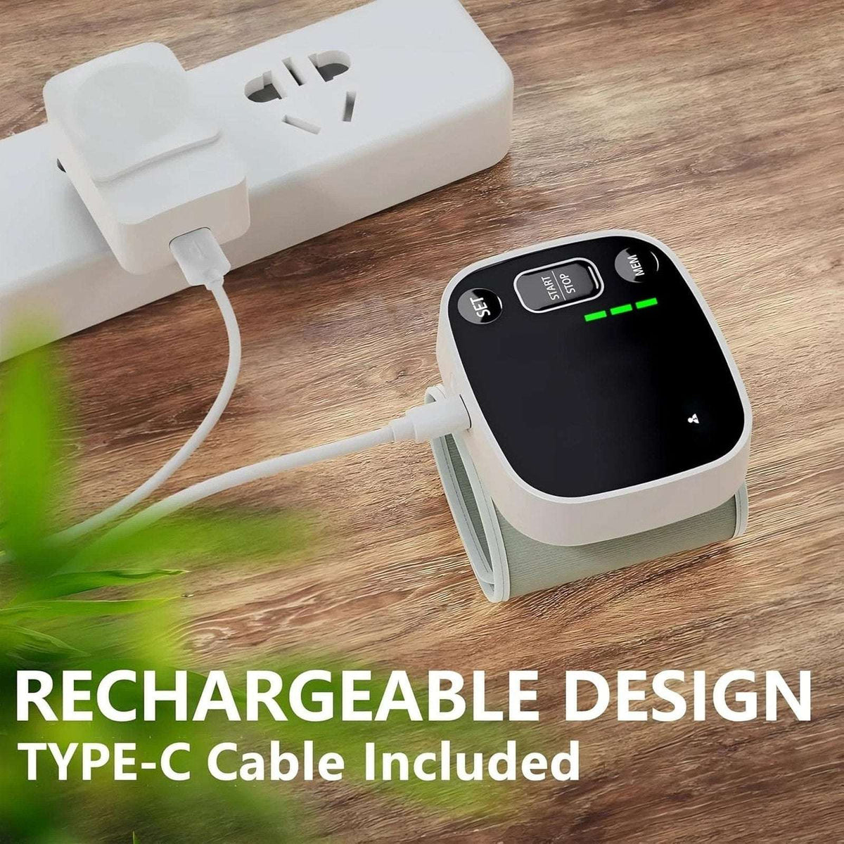 Oklar Automatic Blood Pressure Wrist Monitor for Home Use Rechargeable w/ Voice