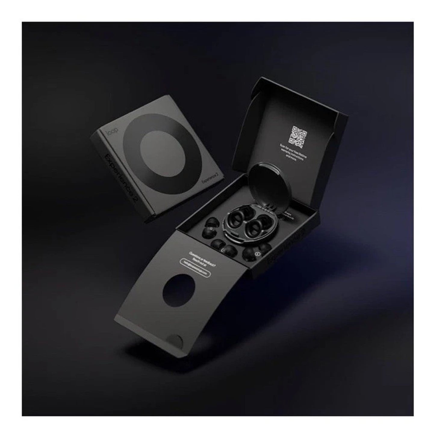 Loop Experience 2 Earplugs Set NRR 12 SNR 17db Black