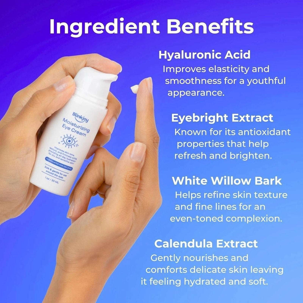 Blinkjoy Moisturizing Under Eye Cream Improves Skin Tone, Texture & Firmness 1oz