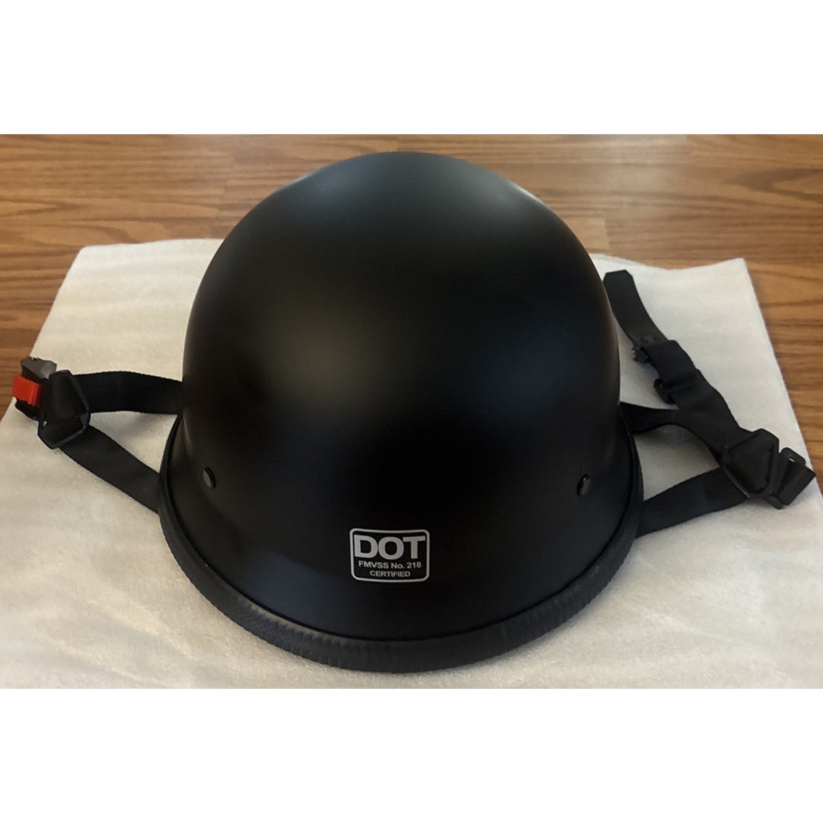 German Style Motorcycle Half Helmet Open Face Retro XL Matte Black DOT Approved