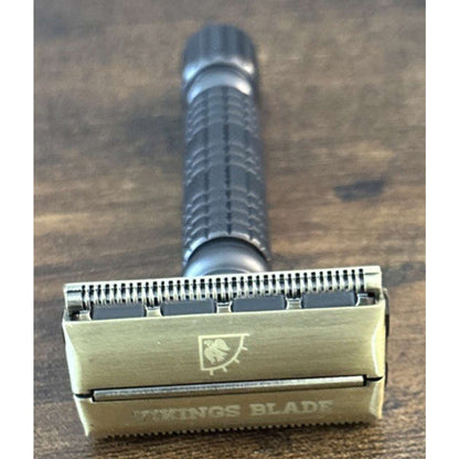 Vikings Blade The CHIEFTAIN 5 BC Safety Razor Ancient Dust Vintage Bronze Kit