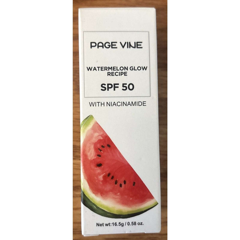 PageVine Watermelon Glow Recipe Dew Balm SPF 50 with Niacinamide .58 oz Stick
