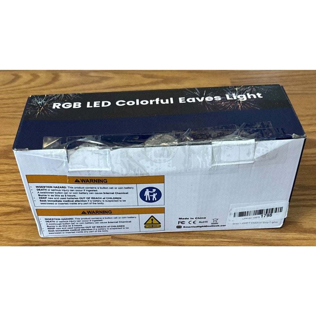 200Ft Permanent Outdoor RGB Smart Eaves Lights w App & Remote Control Waterproof
