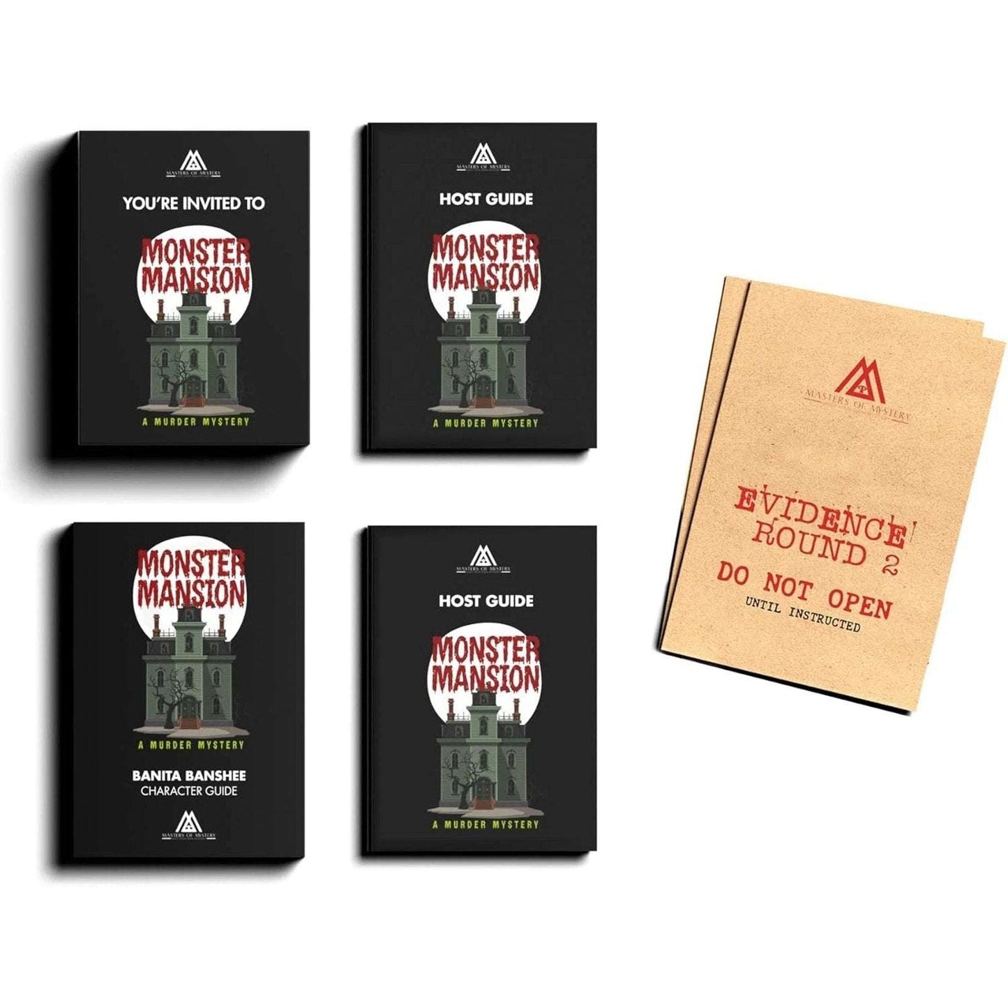 Masters of Misery Monster Mansion Murder Mystery Dinner Party Game 4-20 Players