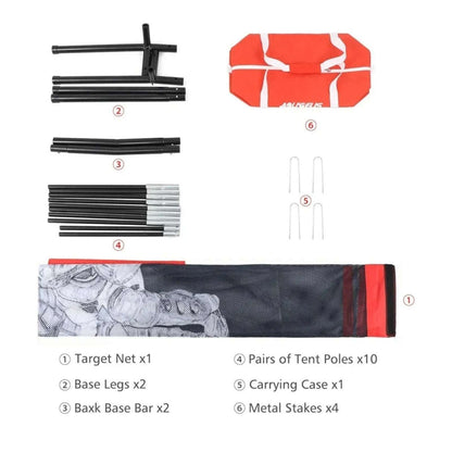 Baseball Batter Dummy Pitching Training Aid Target Durable w Stand & Carry Bag