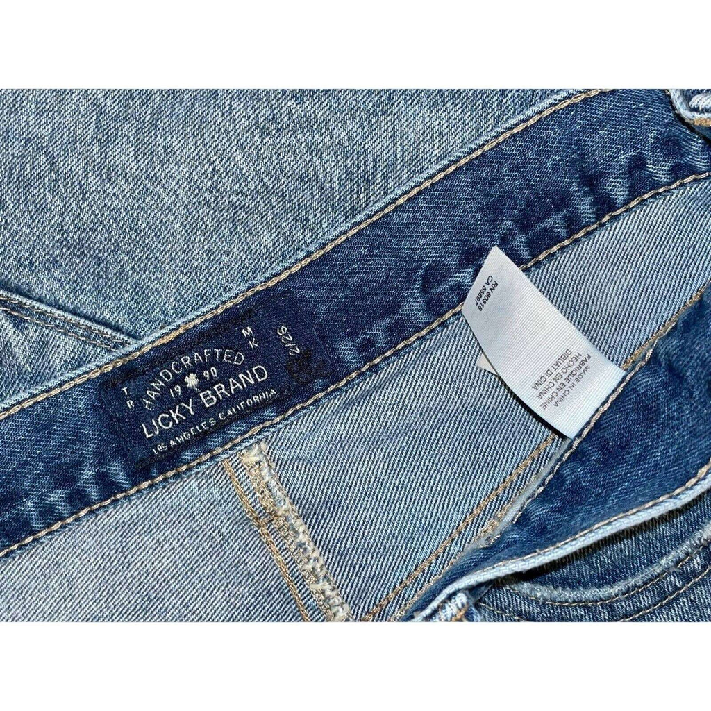 Lucky Brand Old Favorite Mini Distressed Frayed Denim Jean Skirt Size 2 / 26