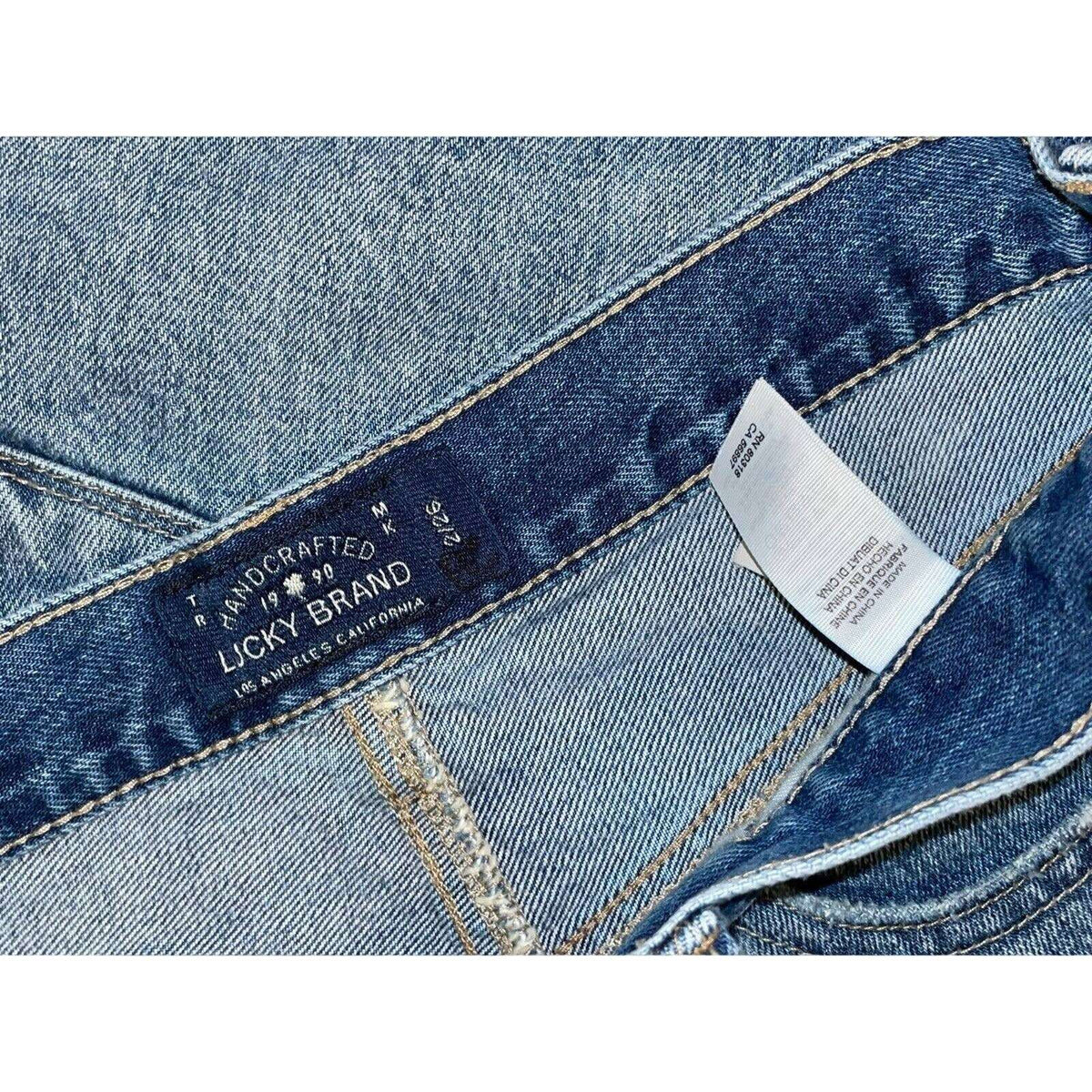 Lucky Brand Old Favorite Mini Distressed Frayed Denim Jean Skirt Size 2 / 26