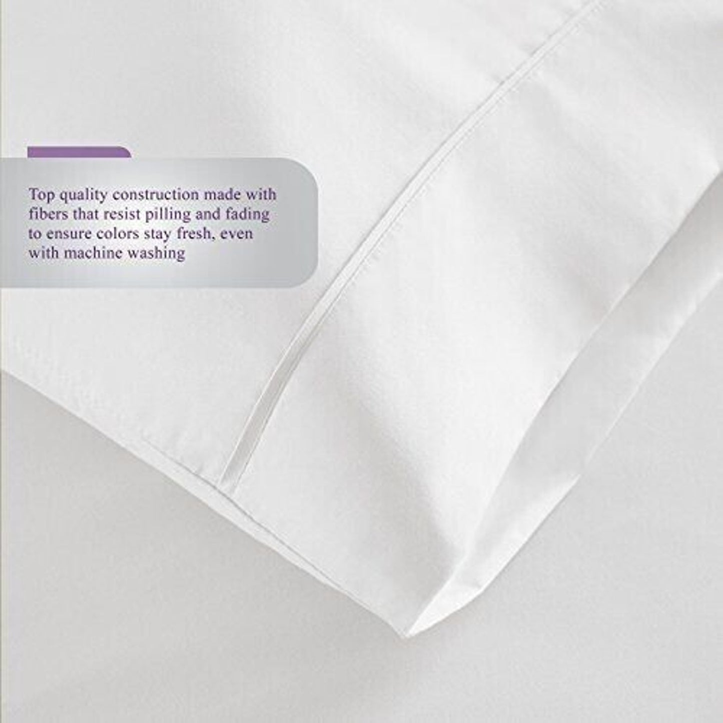 HC Collection Set Bed Sheets Hotel Luxury 1800 Series Platinum Full Size White