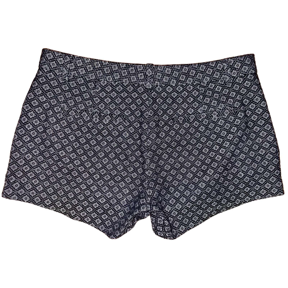 BANANA REPUBLIC Black & Gray Diamond Print Dress Shorts Size 4