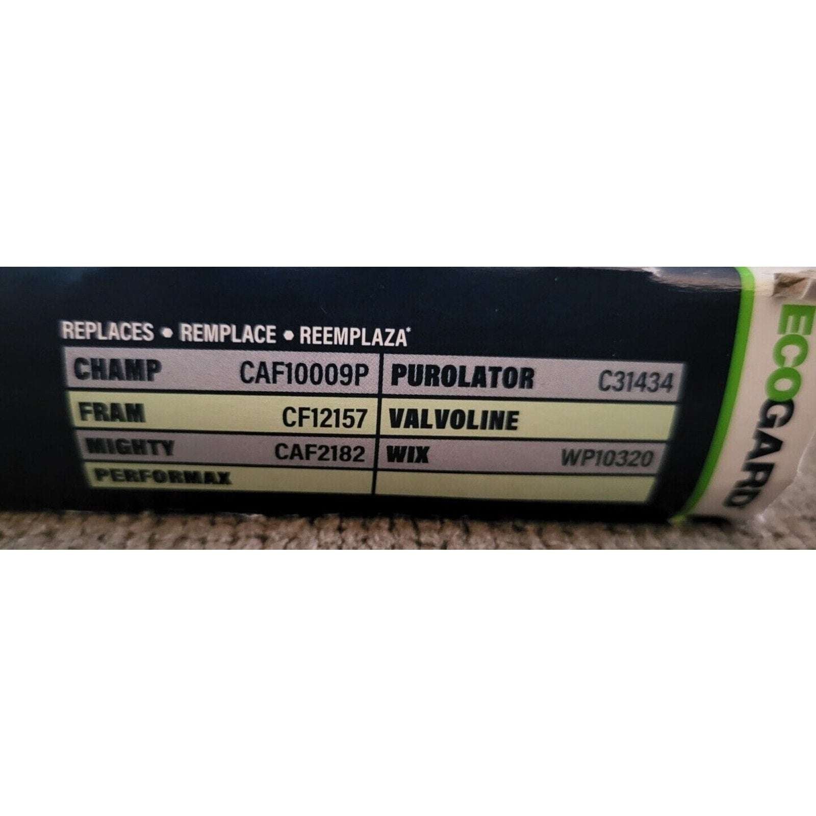 ECOGARD XC10622 Premium Cabin Air Filter Removes Harmful Airborne Contaminants