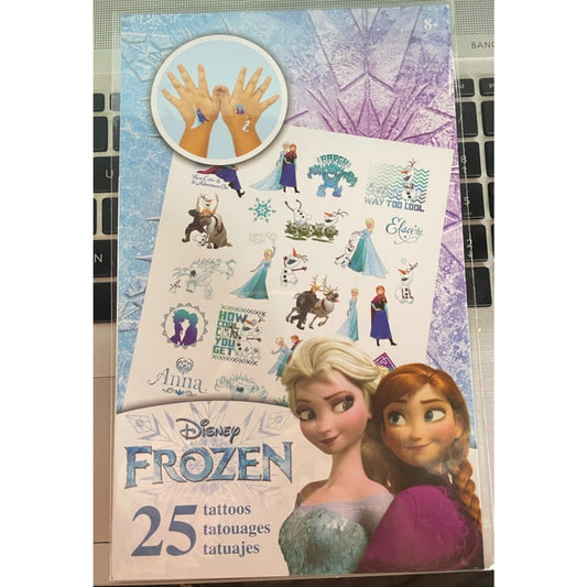 DISNEY Pixar FROZEN Pack of 25 Kids Temporary Tattoos New/Sealed