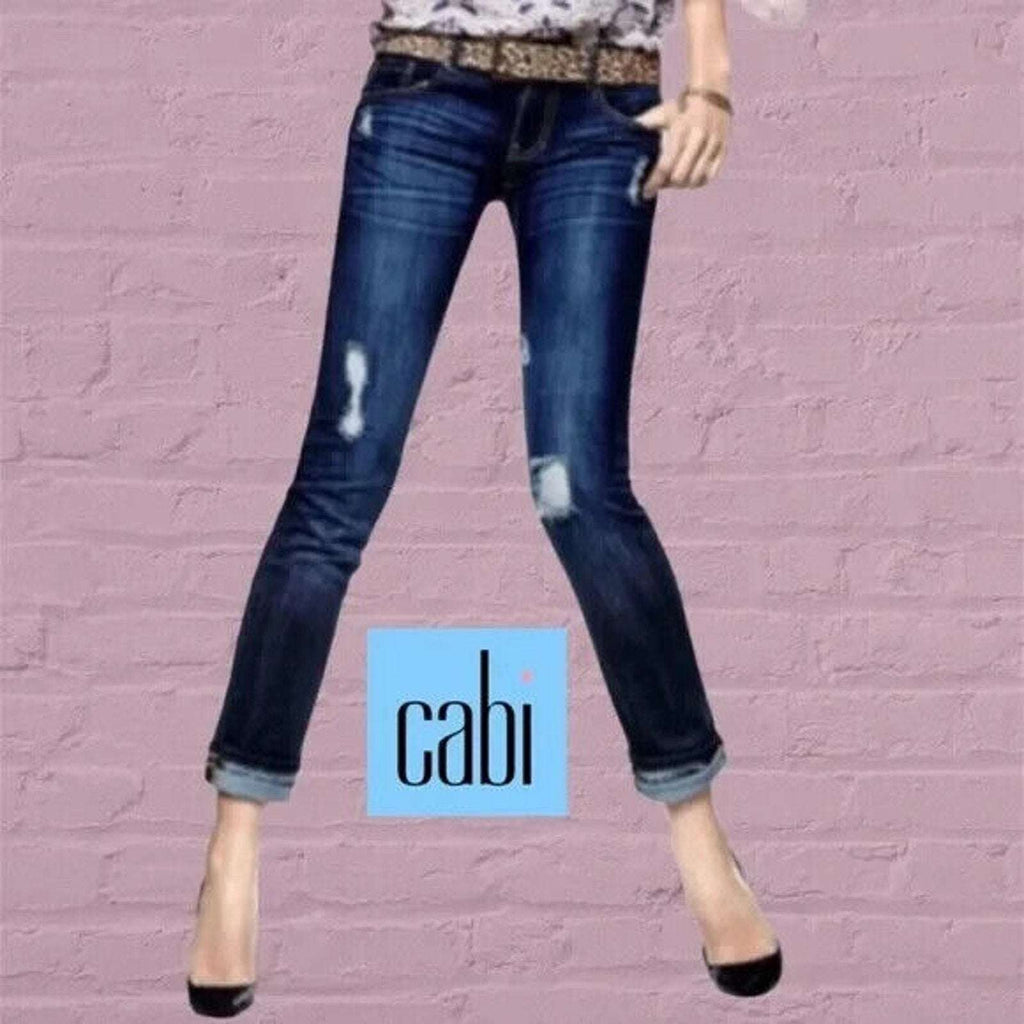 cabi Slim Boyfriend Relaxed Distressed Jeans Size 2 (W 29 x L 31)