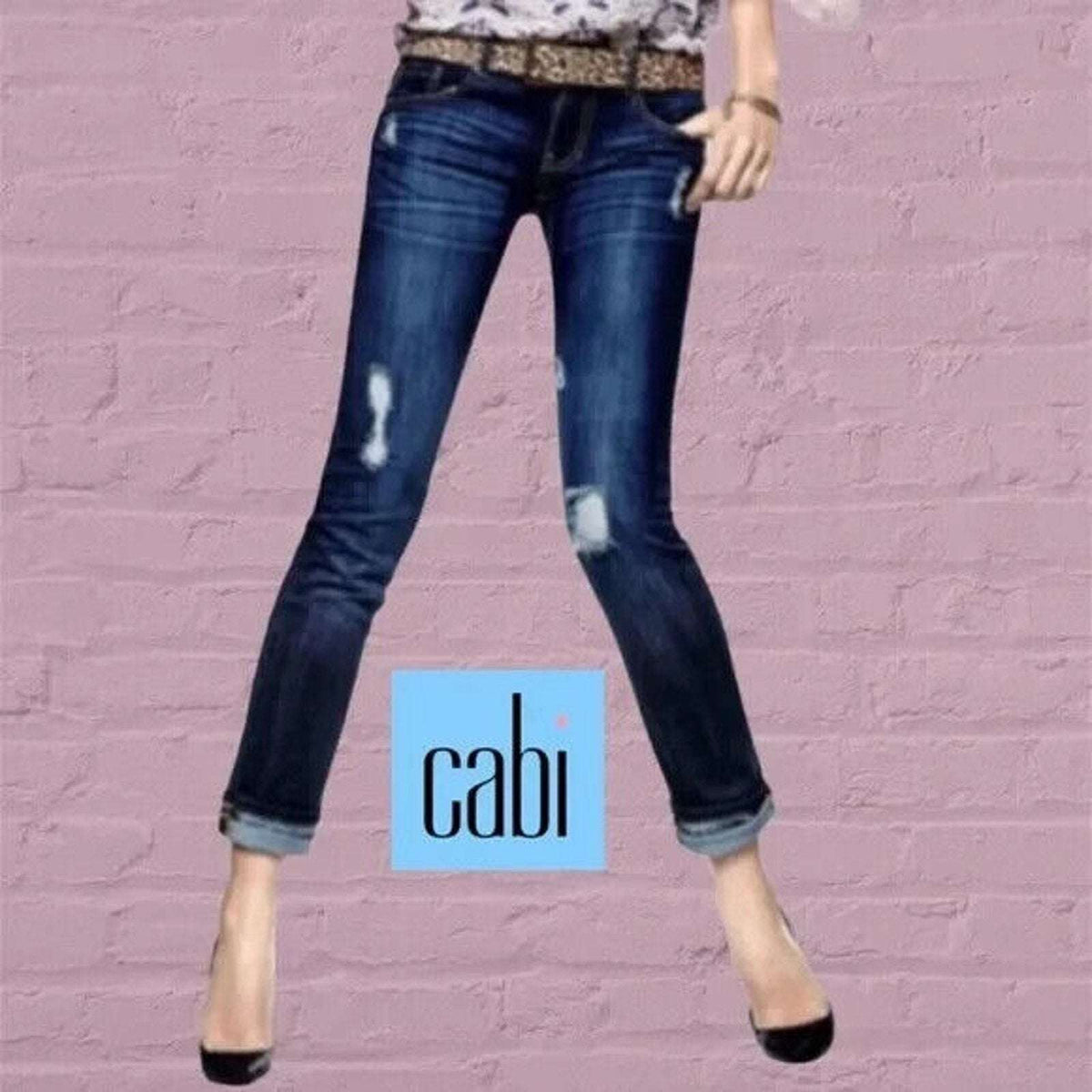 cabi Slim Boyfriend Relaxed Distressed Jeans Size 2 (W 29 x L 31)