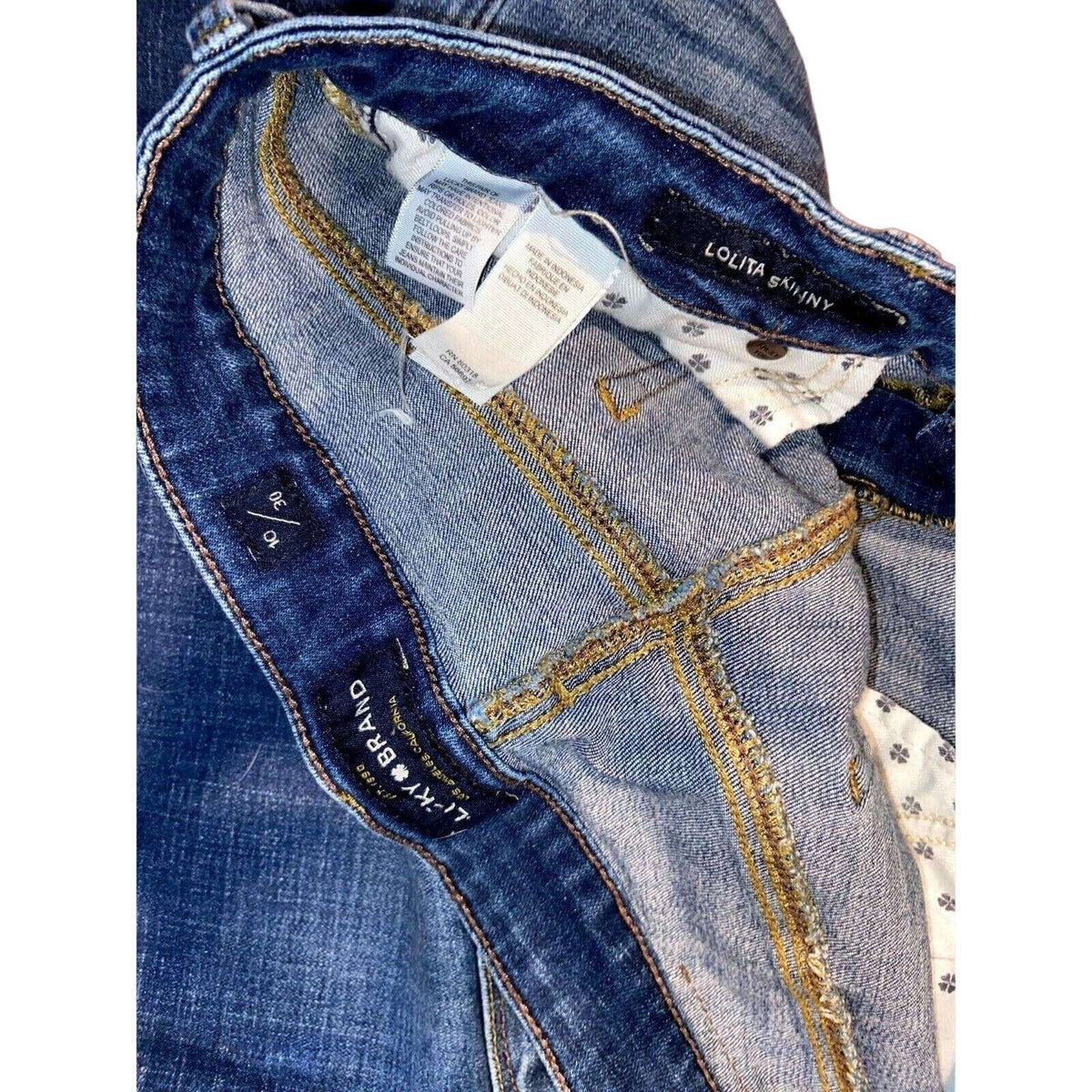 LUCKY BRAND Lolita Skinny Leg Medium Wash Whiskered Jeans Sz 10 /30 W 32 x L 28