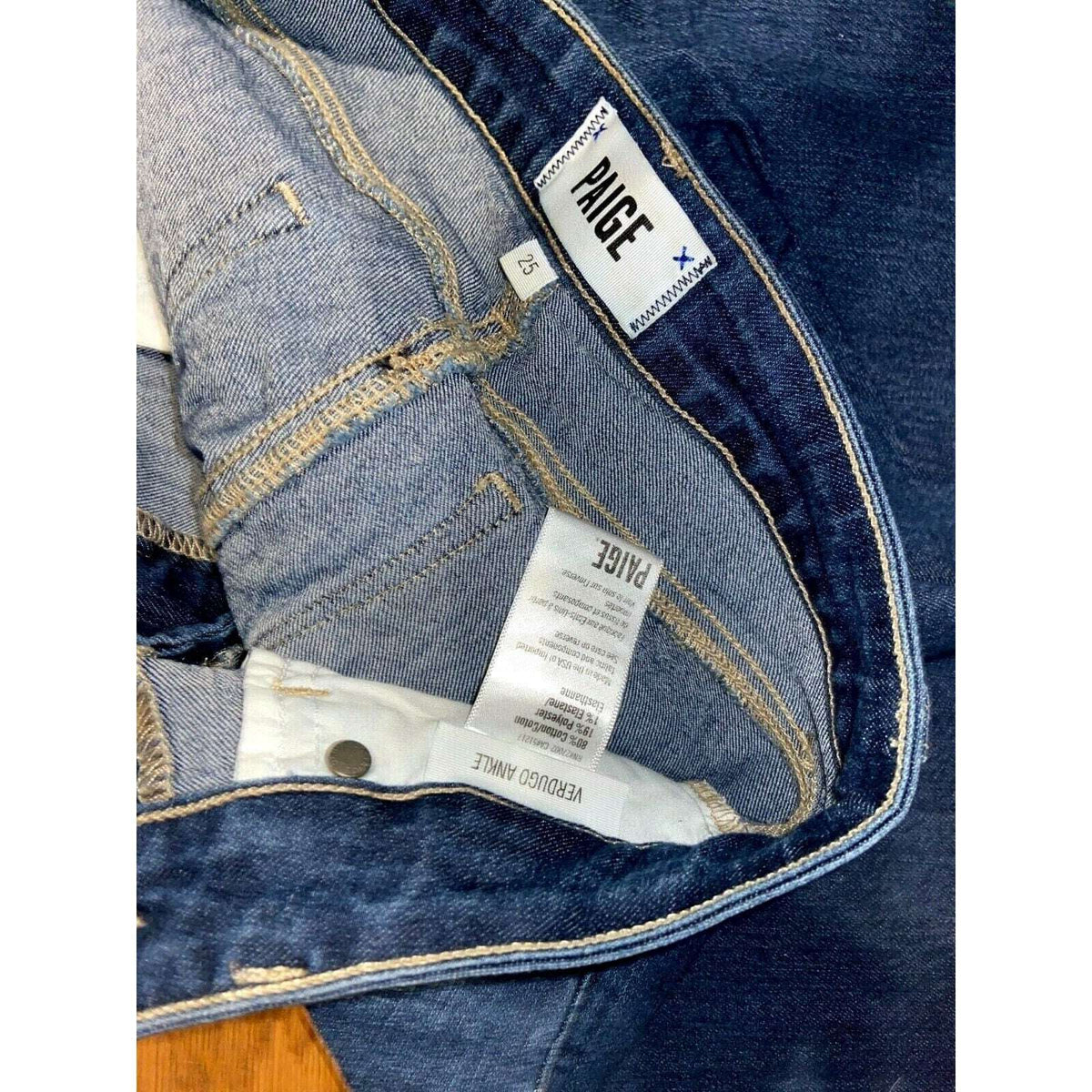 PAIGE VERDUGO ANKLE Low Rise Skinny Leg Stretch Jeans Size 25