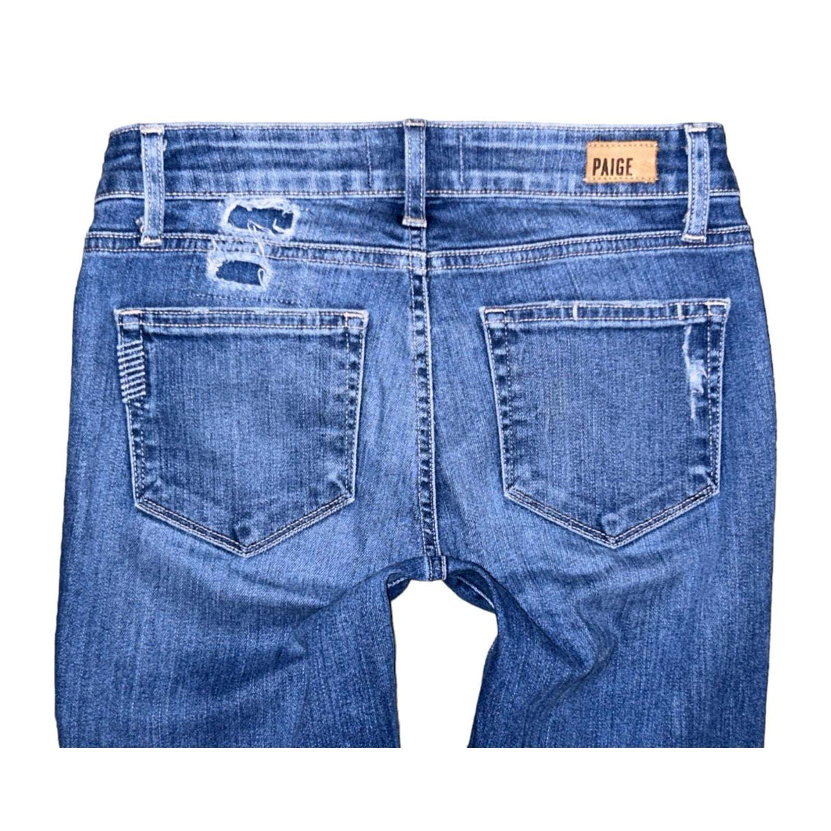 Paige Verdugo Ultra Skinny Leg Distressed & Patched Edition Jeans Size 25