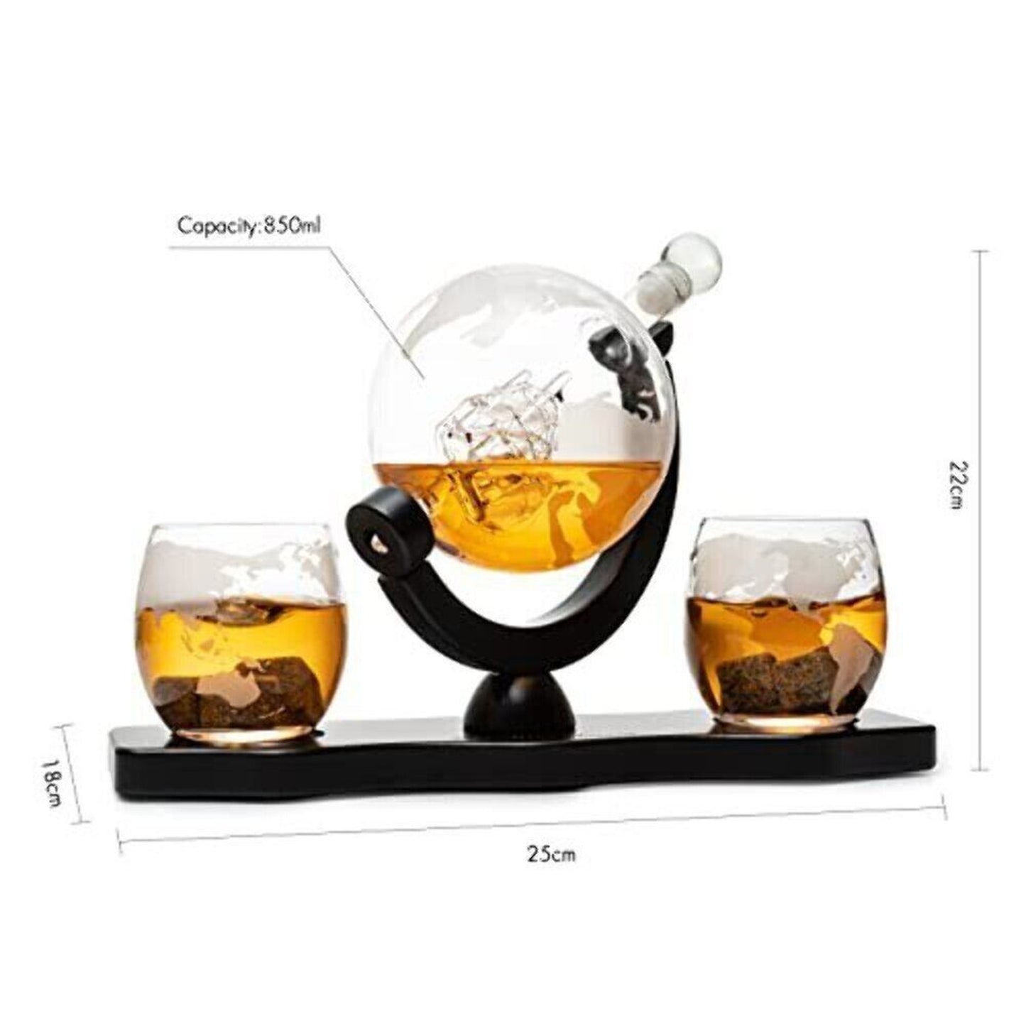 Sailing Whiskey & Wine Decanter Globe Chiller Stones & Glasses The Wine Savant