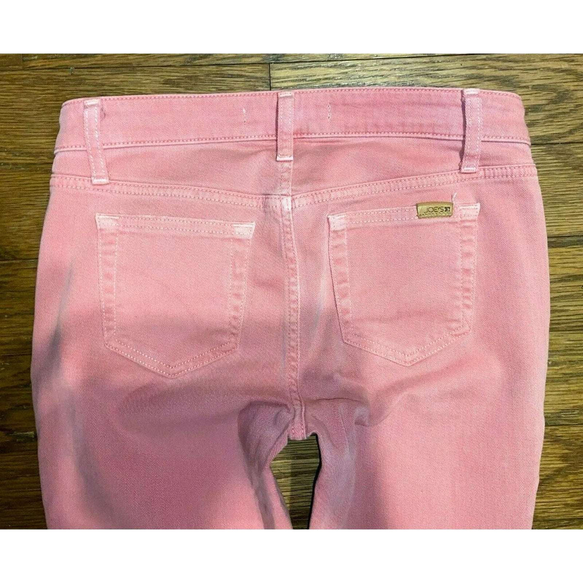 JOE'S Finn in Dahlia Pink Fade Skinny Leg Distressed Fray Hem Jeans Sz 28