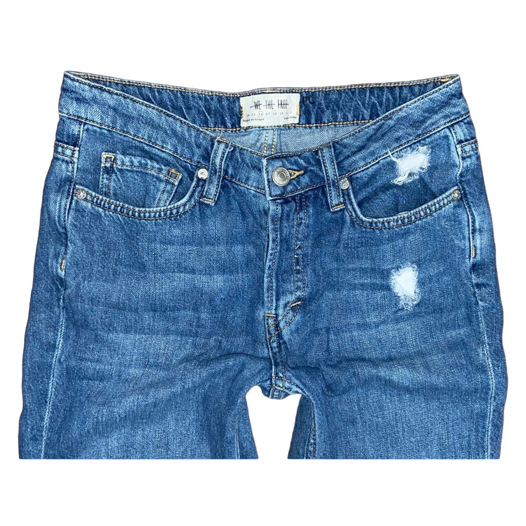 WE THE FREE Jeans Size 26 Super Flare RELAXED HERITAGE Ripped, Button Fly