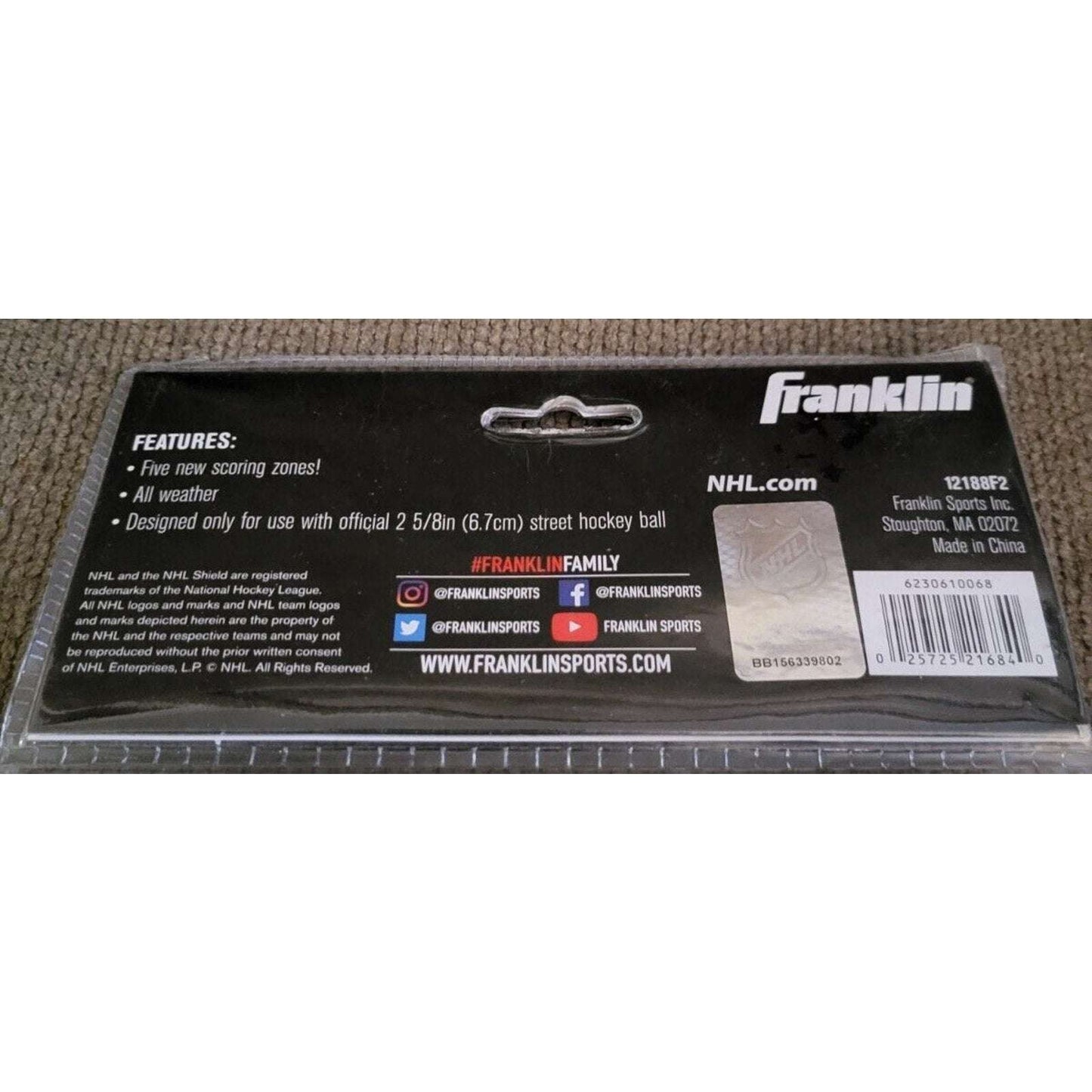 Franklin Sports Hockey Shooting Target - NHL - Fits 54 x 44 Inch Goal Street Hockey