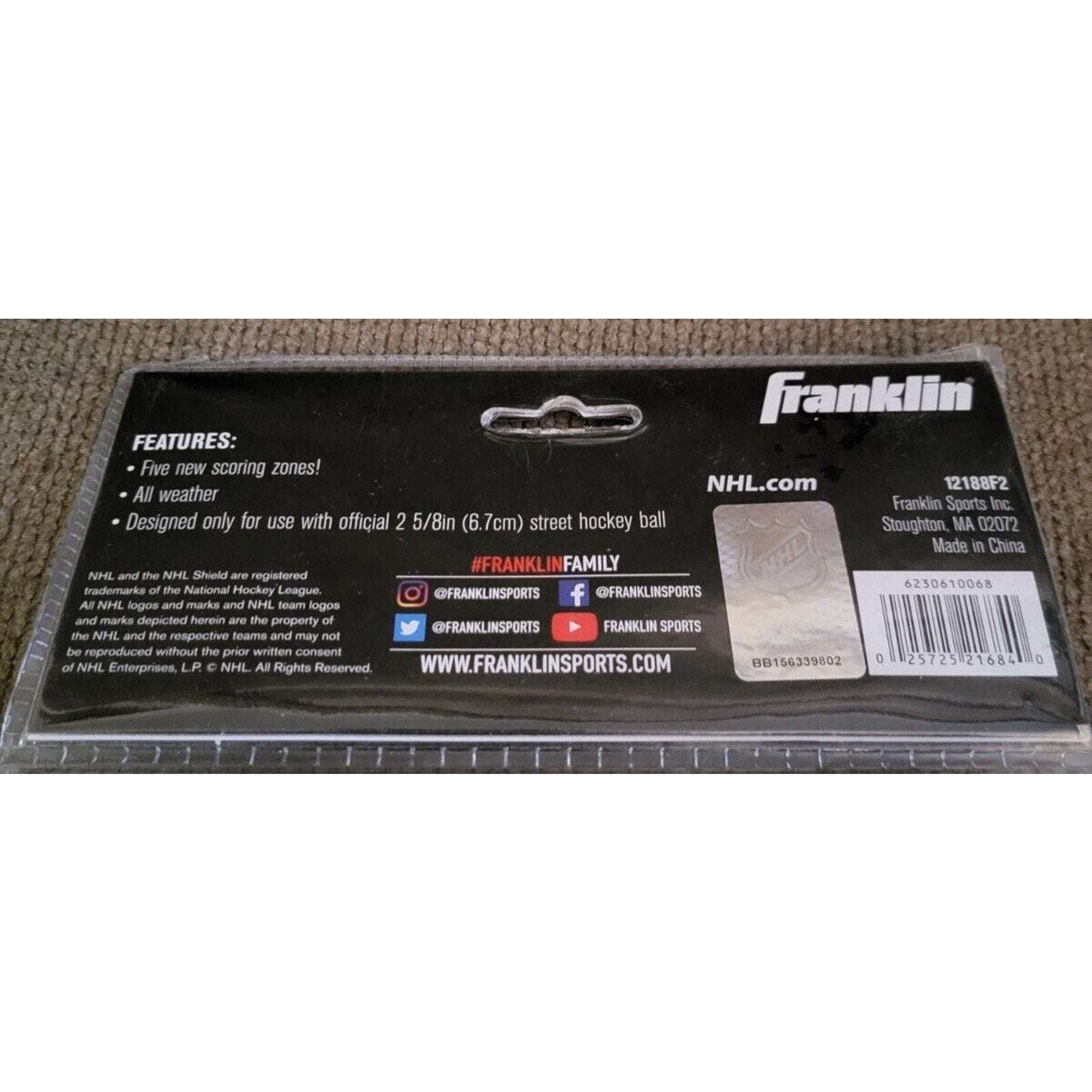 Franklin Sports Hockey Shooting Target - NHL - Fits 54 x 44 Inch Goal Street Hockey