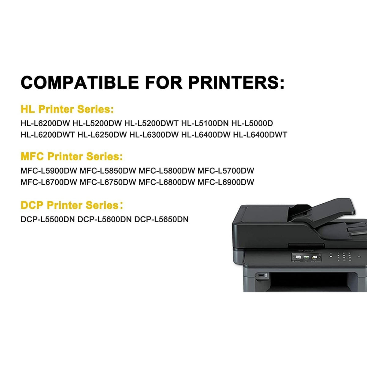 Premium Toner Cartridge TN-850 High Yield Black 2Pack TN-850-2PK-V2 For Brother