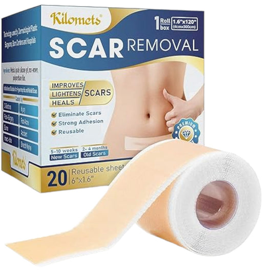 Silicone Scar Sheets (1.6" x 120") - Reusable Scar Removal Tape - 2 YEAR Supply