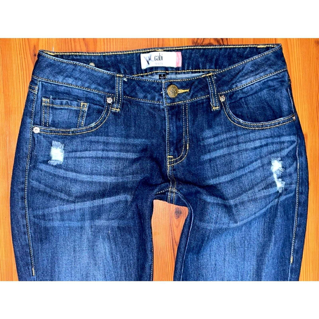 cabi Slim Boyfriend Relaxed Distressed Jeans Size 2 (W 29 x L 31)