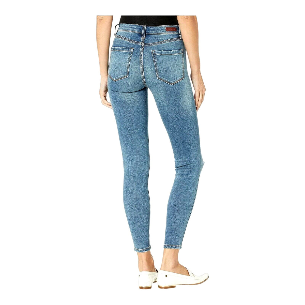 Blank NYC The Bond Mid Rise Skinny in Jersey Girls Distressed Jeans Size 26