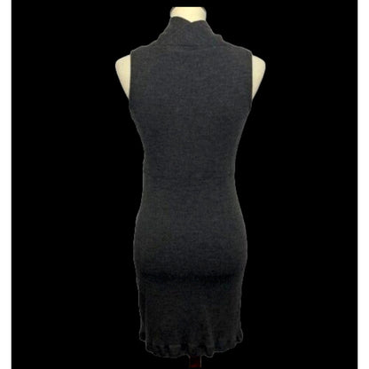 Ann Taylor Gray Cowl Neck Wool Blend Sleeveless Sheath Dress Women's Sz 6