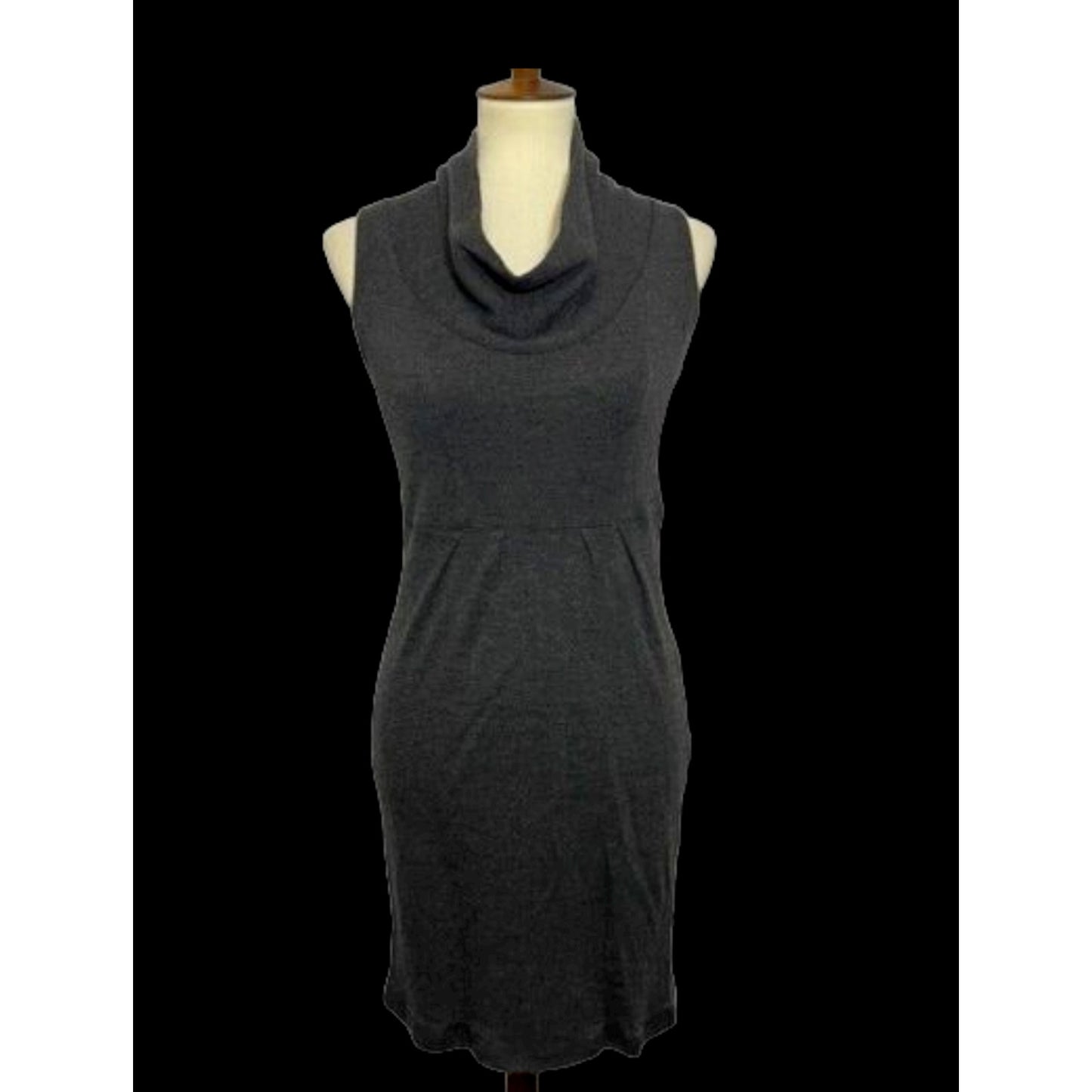 Ann Taylor Gray Cowl Neck Wool Blend Sleeveless Sheath Dress Women's Sz 6