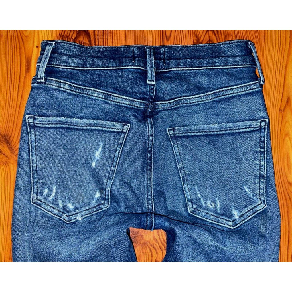 AGOLDE Sophie High Rise Skinny Distressed Cropped Jeans Size 24 Style#A018 B-843