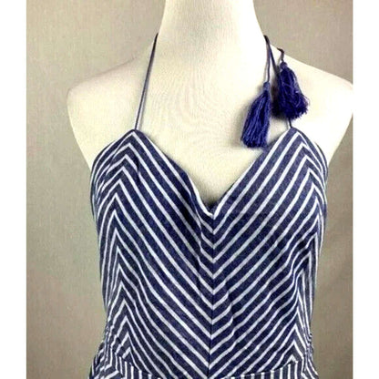 NEW! TJD The Jetset Diaries Haven Romper In Chambray Stripe Sz L (Large)