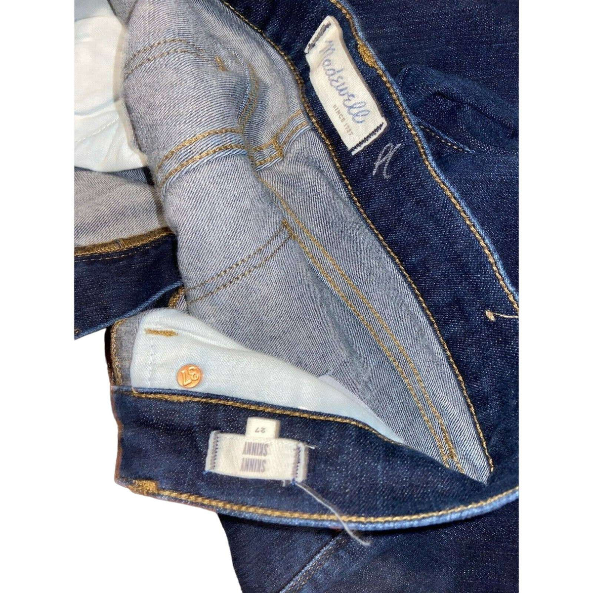 MADEWELL SKINNY SKINNY Mid Rise Classic Dark Jeans Sz 27