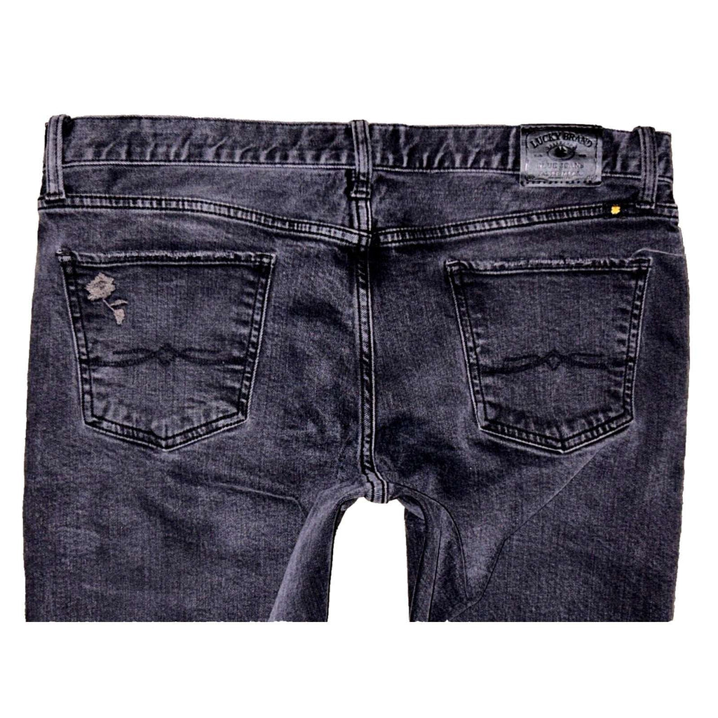 Lucky Brand Sienna Slim Boyfriend Embroidered Black Distressed Jean Size 10 / 30