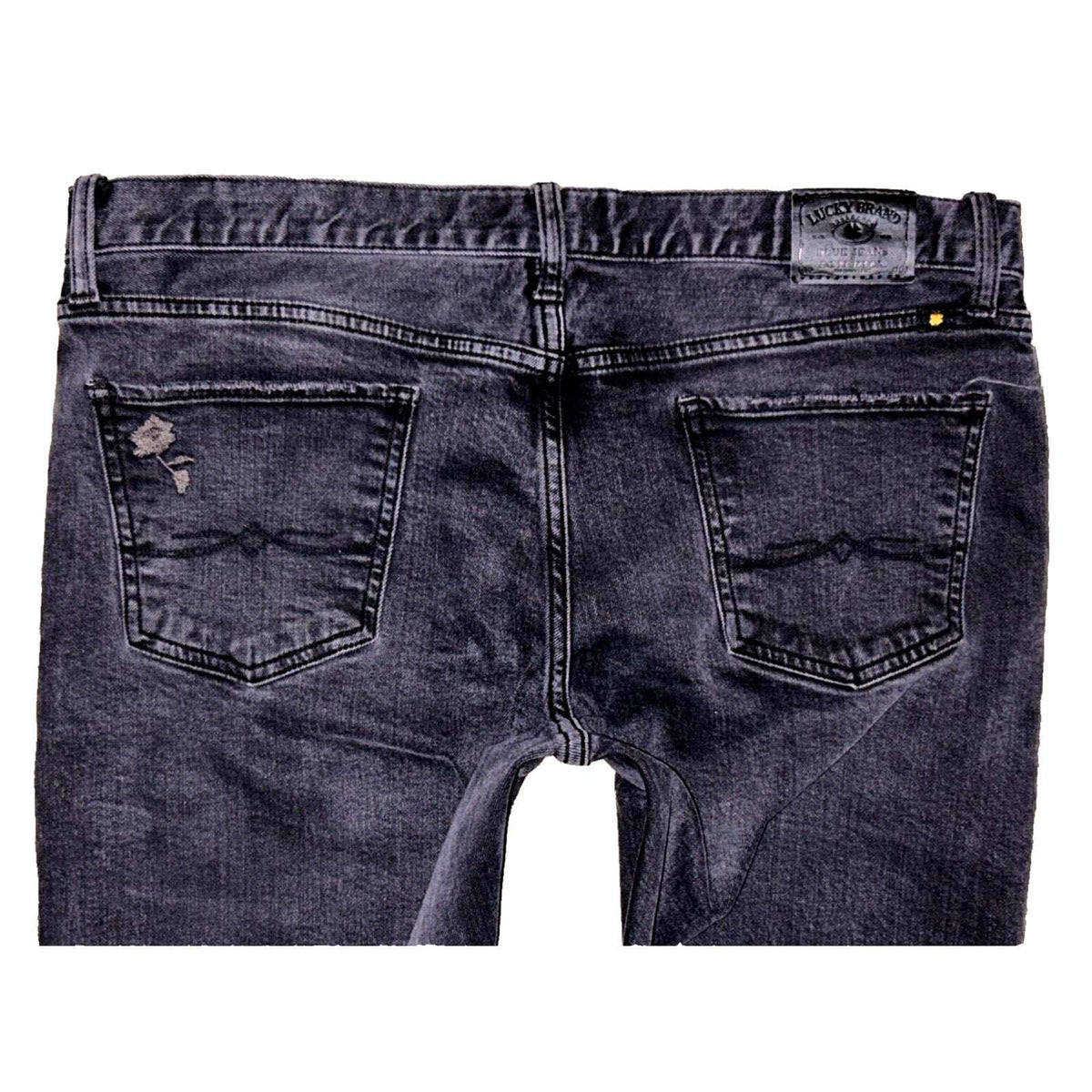 Lucky Brand Sienna Slim Boyfriend Embroidered Black Distressed Jean Size 10 / 30