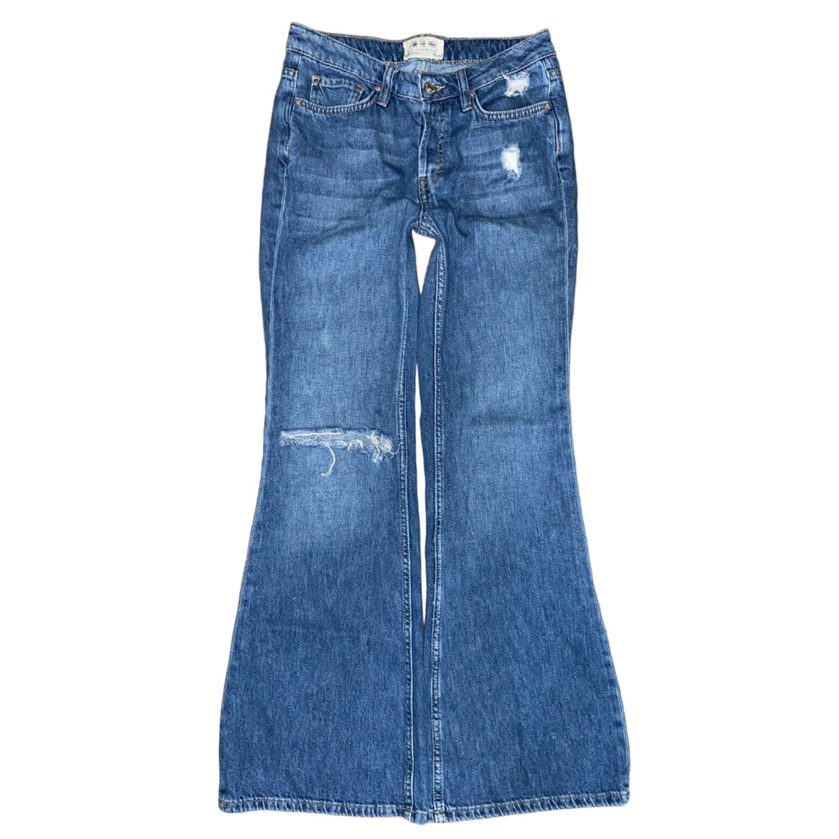WE THE FREE Jeans Size 26 Super Flare RELAXED HERITAGE Ripped, Button Fly