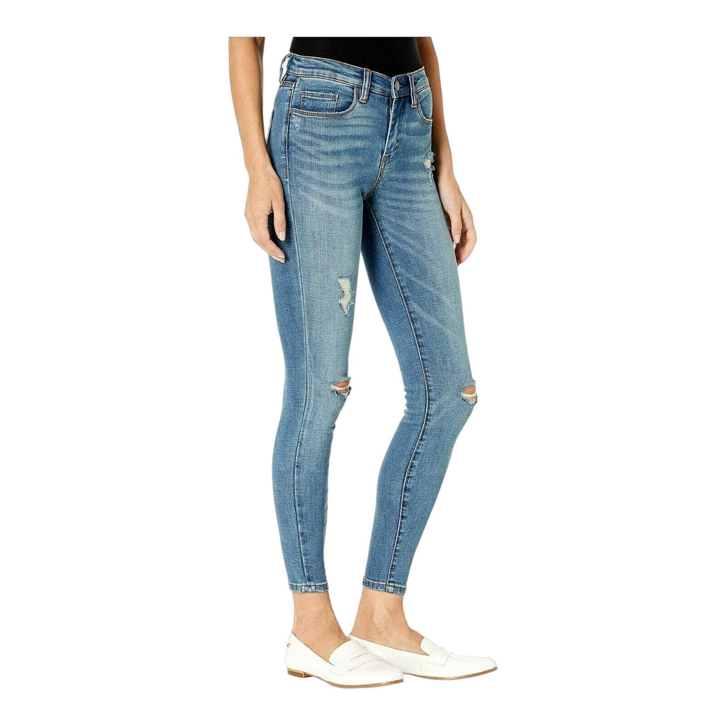 Blank NYC The Bond Mid Rise Skinny in Jersey Girls Distressed Jeans Size 26