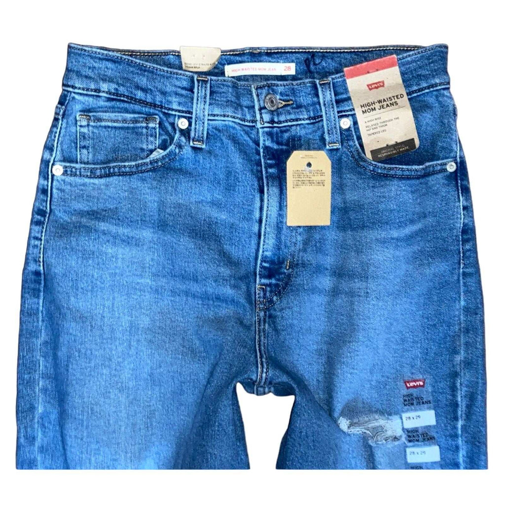 NEW! LEVI'S High Waisted Tapered Mom Jeans Size W 28 L 29 Womens