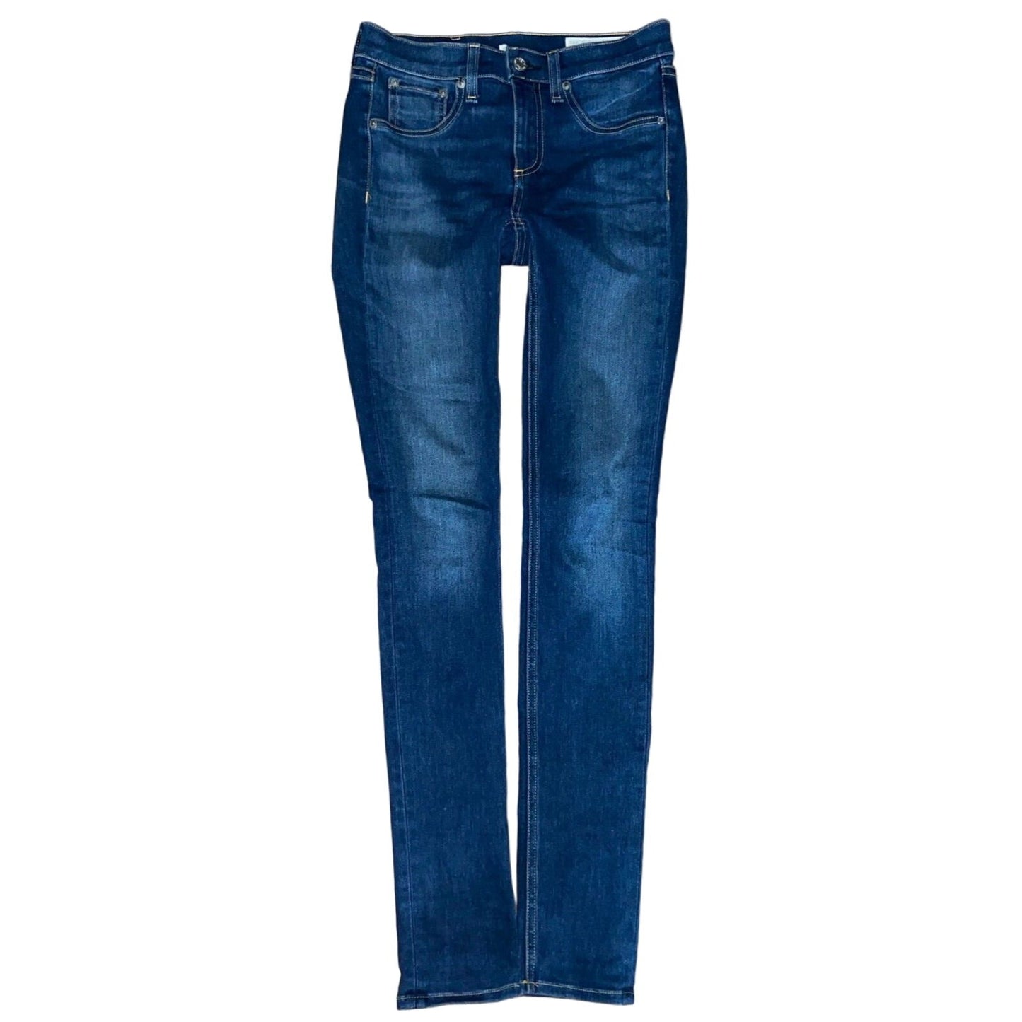 RAG & BONE 10 Inch High Rise Skinny Leg in Astor Blue Jeans Size 25